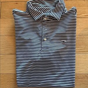 Boys Striped Polo Shirt - Blue and White